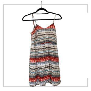 Hem & Thread Patterned Fit and Flare Sundress, Size S